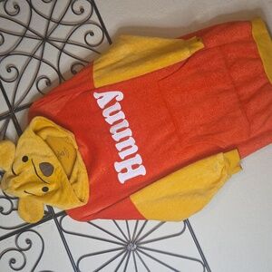 Disney Winnie The Pooh "Hunny"  Hooded Sleepwear Lounger Sz M (8-10)